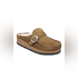 Birkenstock Buckley Shearling Clog with Buckle